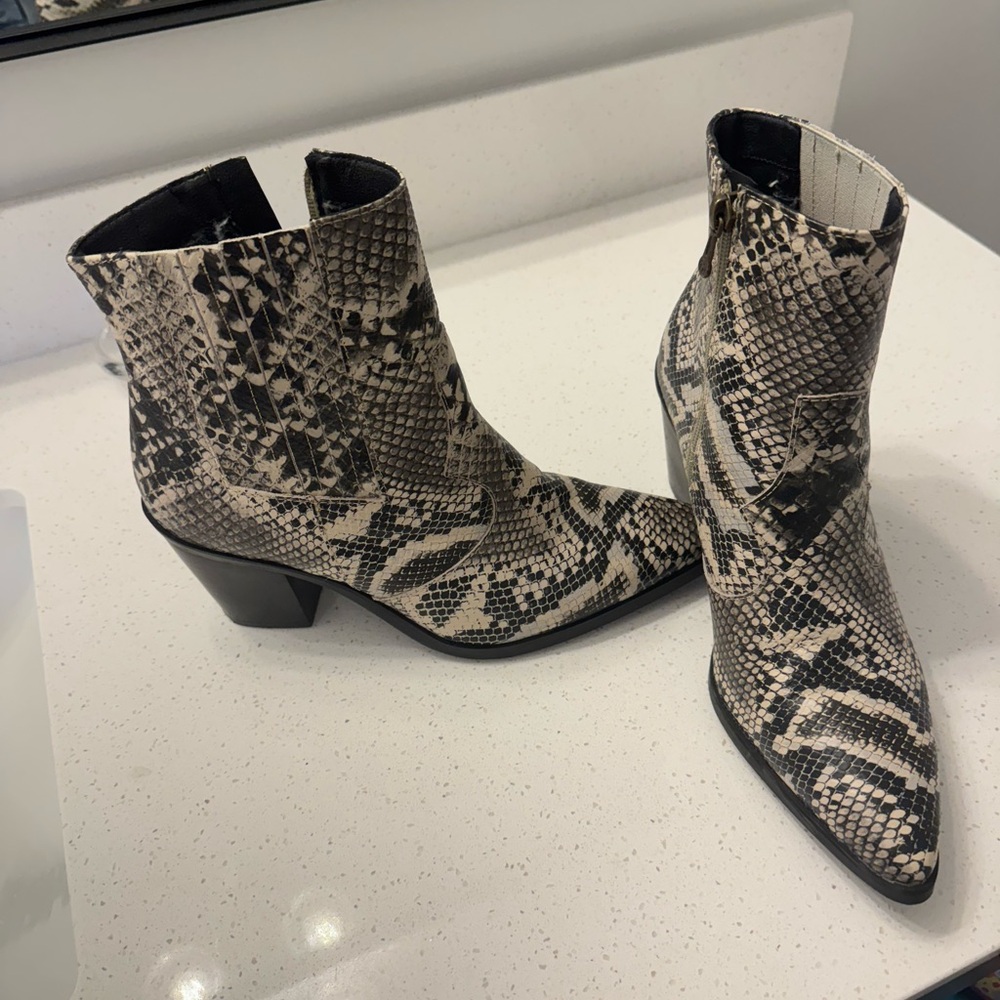 Snakeskin Ankle Boots